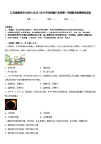 江苏省南京市六合区2023-2024学年物理八年级第一学期期末调研模拟试题含答案