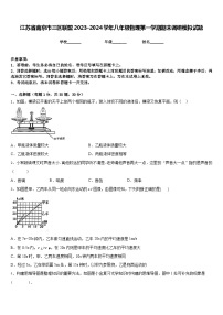 江苏省南京市三区联盟2023-2024学年八年级物理第一学期期末调研模拟试题含答案