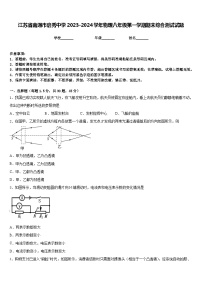 江苏省南通市启秀中学2023-2024学年物理八年级第一学期期末综合测试试题含答案