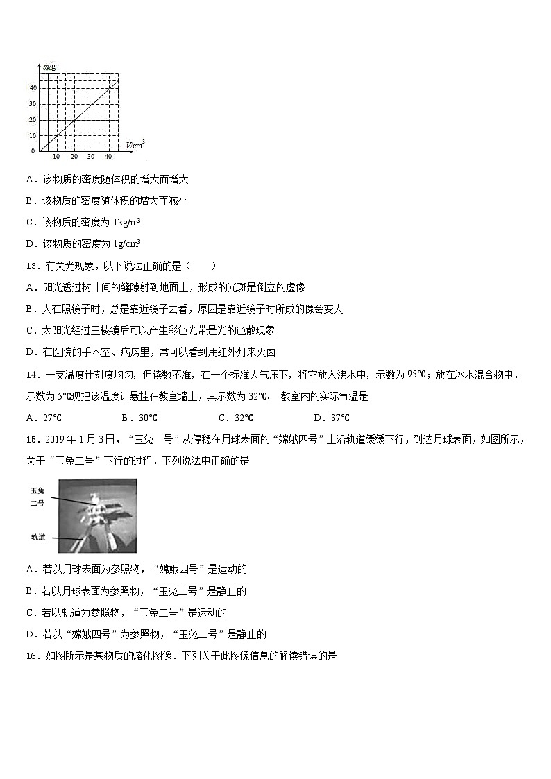 江苏省南通市海安市曲塘镇2023-2024学年八上物理期末学业质量监测试题含答案第3页