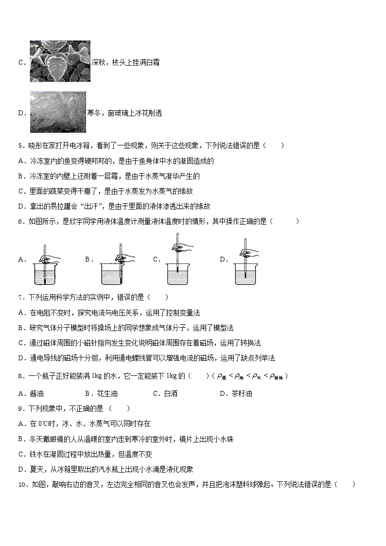 江苏省无锡市江阴市暨阳中学2023-2024学年物理八上期末经典试题含答案02