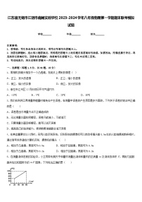 江苏省无锡市江阴市南闸实验学校2023-2024学年八年级物理第一学期期末联考模拟试题含答案