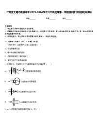 江苏省无锡市桃溪中学2023-2024学年八年级物理第一学期期末复习检测模拟试题含答案