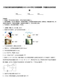 江苏省无锡市宜城环科园教联盟2023-2024学年八年级物理第一学期期末达标检测试题含答案