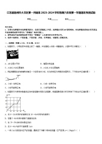 江苏省扬州市大丰区第一共同体2023-2024学年物理八年级第一学期期末预测试题含答案