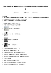 江苏省淮安市洪泽区教育联盟学校2023-2024学年物理八上期末教学质量检测模拟试题含答案