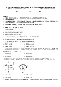 江苏省苏州市工业园区星海实验中学2023-2024学年物理八上期末联考试题含答案