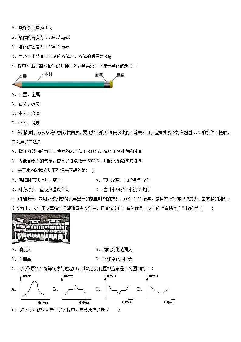 江苏省邗江实验学校2023-2024学年物理八上期末经典模拟试题含答案02