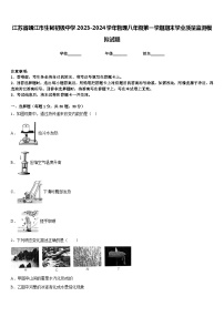 江苏省靖江市生祠初级中学2023-2024学年物理八年级第一学期期末学业质量监测模拟试题含答案