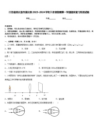 江苏省连云港市灌云县2023-2024学年八年级物理第一学期期末复习检测试题含答案