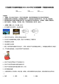 江苏省镇江市东部教育集团2023-2024学年八年级物理第一学期期末调研试题含答案