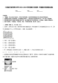 江西省丰城市第九中学2023-2024学年物理八年级第一学期期末检测模拟试题含答案