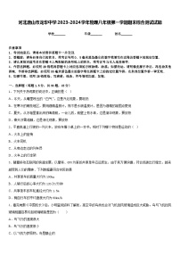 河北唐山市龙华中学2023-2024学年物理八年级第一学期期末综合测试试题含答案