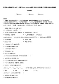 河北武安市西土山乡西土山中学2023-2024学年物理八年级第一学期期末质量检测模拟试题含答案