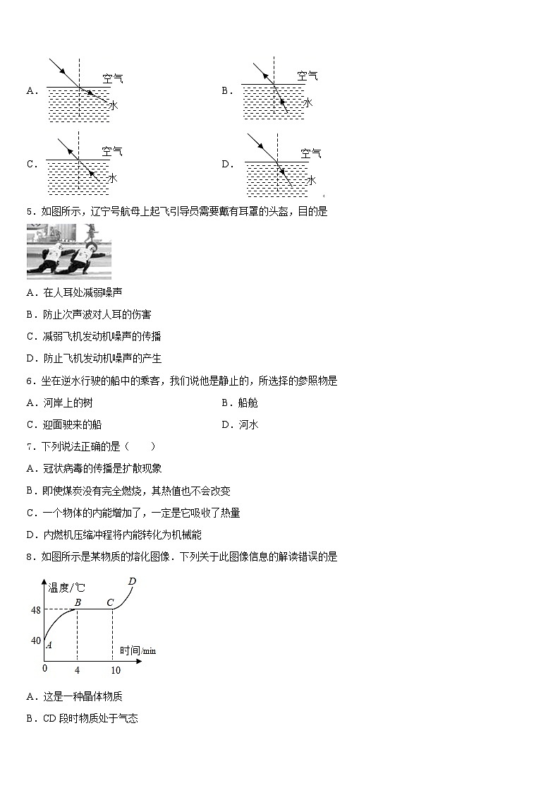 江西科技学院附属中学2023-2024学年八上物理期末综合测试模拟试题含答案第2页