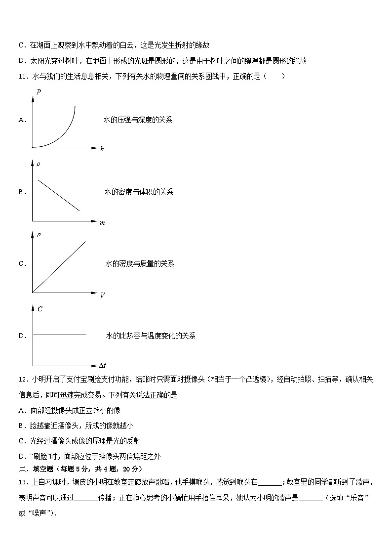 河北省沧州市东光县2023-2024学年八上物理期末教学质量检测试题含答案第3页
