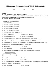 河北省唐山市友谊中学2023-2024学年物理八年级第一学期期末考试试题含答案