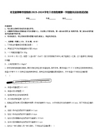 河北省邯郸市馆陶县2023-2024学年八年级物理第一学期期末达标测试试题含答案