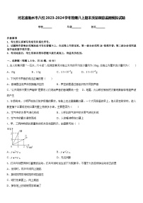 河北省衡水市八校2023-2024学年物理八上期末质量跟踪监视模拟试题含答案