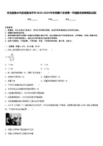 河北省衡水市故城聚龙中学2023-2024学年物理八年级第一学期期末调研模拟试题含答案