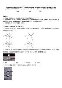 河南师范大附属中学2023-2024学年物理八年级第一学期期末联考模拟试题含答案