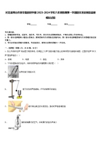 河北省邢台市英华集团初中部2023-2024学年八年级物理第一学期期末质量跟踪监视模拟试题含答案