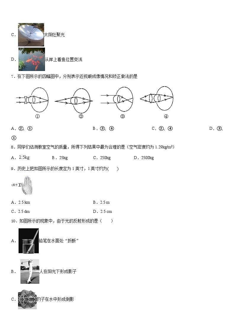 河南省南阳新野县联考2023-2024学年物理八年级第一学期期末达标检测模拟试题含答案03