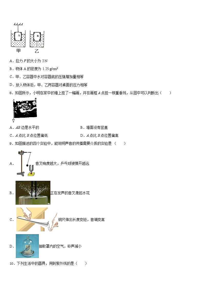 河南省汤阴县2023-2024学年八上物理期末质量跟踪监视模拟试题含答案03