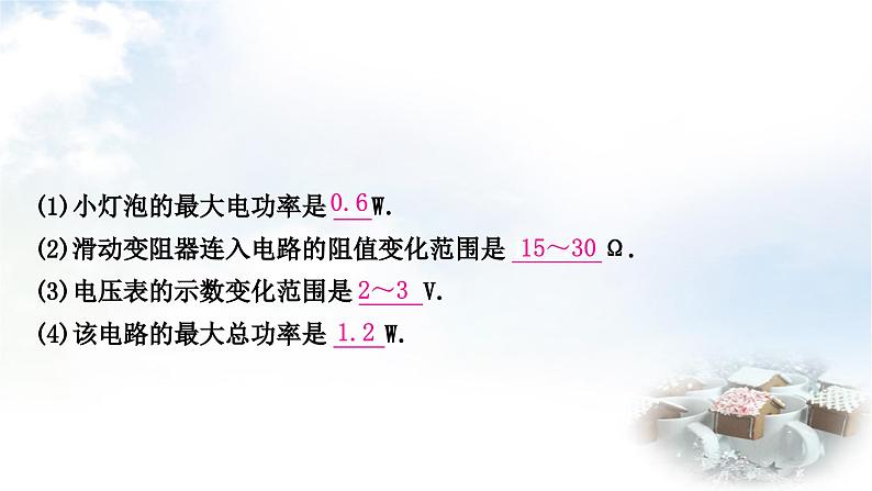 中考物理复习电学主题整合8极值、范围类计算教学课件第8页