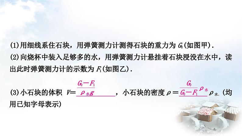 中考物理复习力学主题整合2利用浮力测密度教学课件06