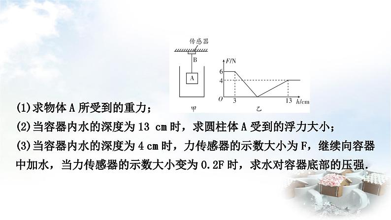 中考物理复习力学主题整合6注水、排水类压强、浮力的综合计算教学课件05