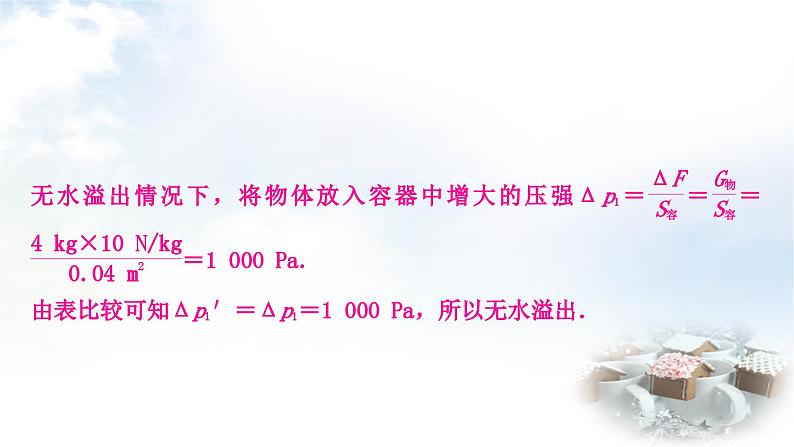 中考物理复习力学主题整合7压强、浮力相关的综合判断型计算教学课件08