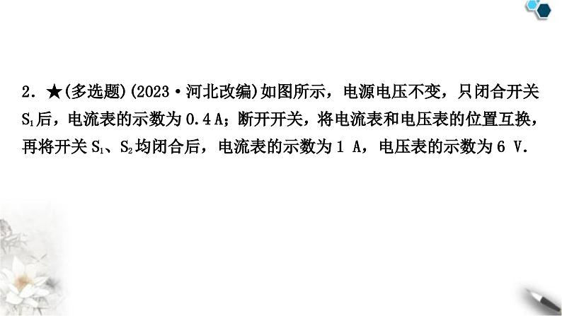 中考物理复习电学主题整合6动态电路计算课件第4页