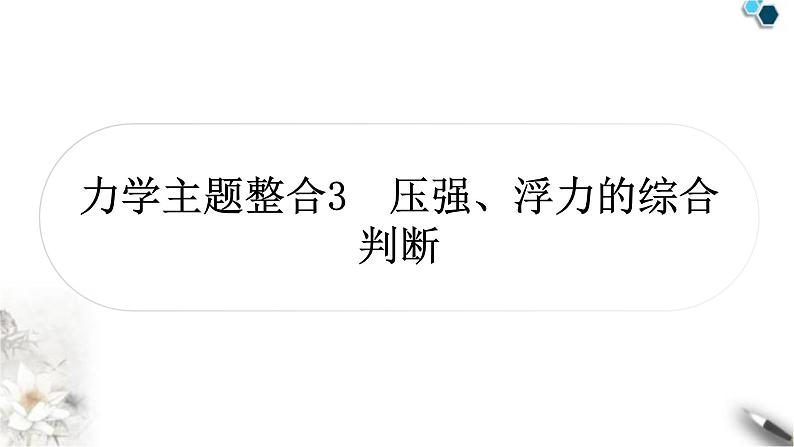 中考物理复习力学主题整合3压强、浮力的综合判断课件01