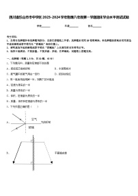 四川省乐山市市中学区2023-2024学年物理八年级第一学期期末学业水平测试试题含答案