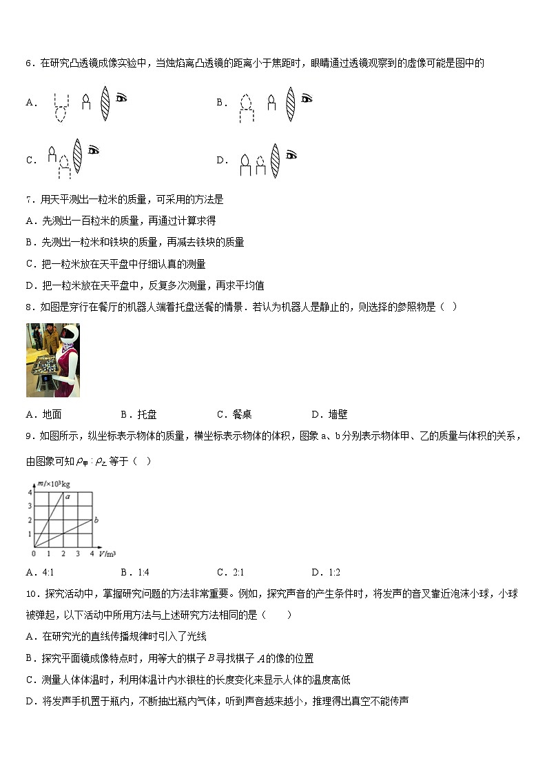 大兴安岭市重点中学2023-2024学年物理八年级第一学期期末学业水平测试模拟试题含答案02