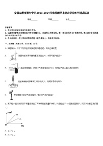 安徽亳州市第七中学2023-2024学年物理八上期末学业水平测试试题含答案