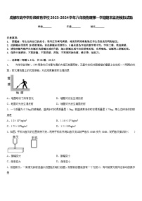 成都市高中学阶段教育学校2023-2024学年八年级物理第一学期期末监测模拟试题含答案