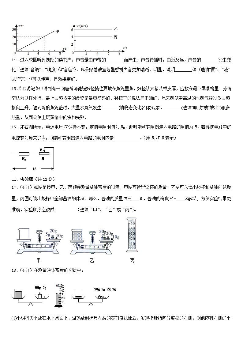河北省衡水中学2023-2024学年八上物理期末学业水平测试模拟试题含答案第3页