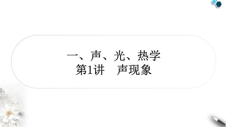 中考物理复习声、光、热学第1讲声现象课件第1页