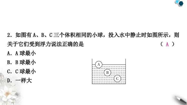 中考物理复习力学第10讲浮力第1课时浮力阿基米德原理课件第3页