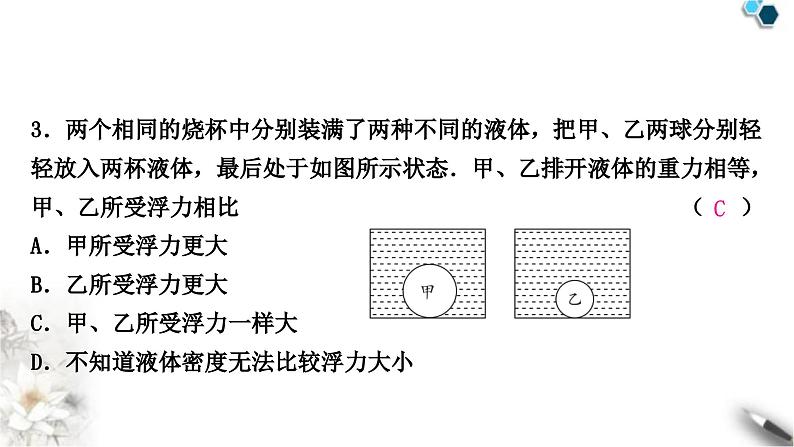 中考物理复习力学第10讲浮力第1课时浮力阿基米德原理课件第4页