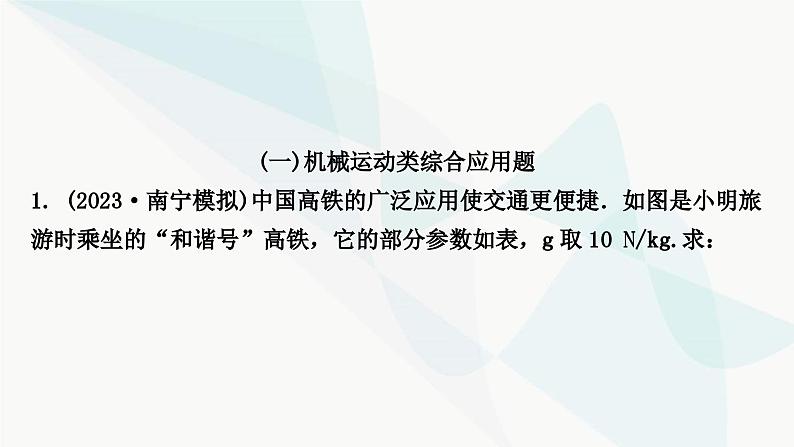 中考物理复习题型突破三综合应用题课件第2页