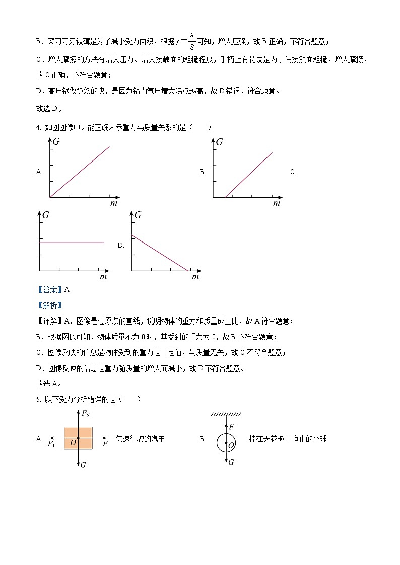 山东省青岛市市北区2022-2023学年八年级下学期期中物理试题（解析版）02