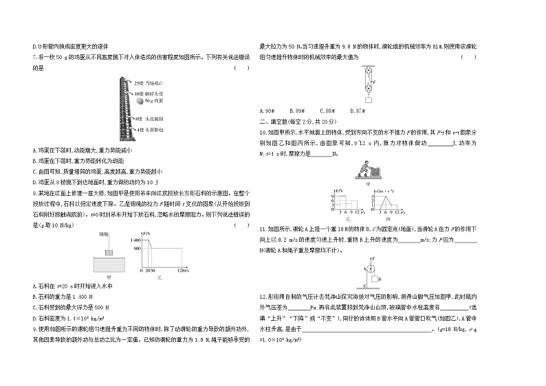 期末综合测试卷（一）（试题）2023-2024学年人教版物理八年级下册第2页