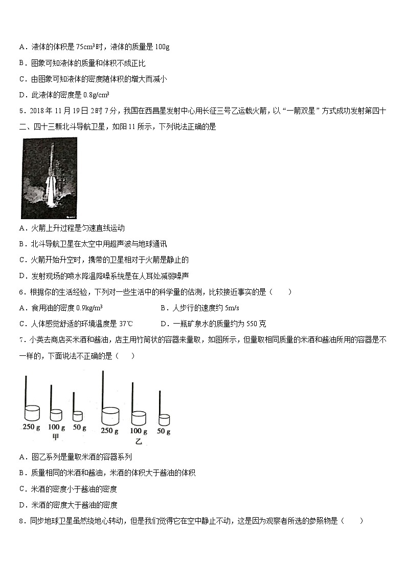 湖北省广水市2023-2024学年物理八上期末学业质量监测模拟试题含答案第2页