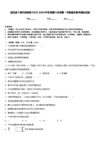 湖北省十堰市郧西县2023-2024学年物理八年级第一学期期末联考模拟试题含答案