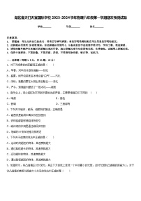 湖北省天门天宜国际学校2023-2024学年物理八年级第一学期期末预测试题含答案