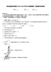 湖北省宜昌市宜都市2023-2024学年八年级物理第一学期期末预测试题含答案