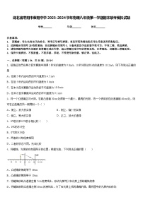 湖北省枣阳市蔡阳中学2023-2024学年物理八年级第一学期期末联考模拟试题含答案